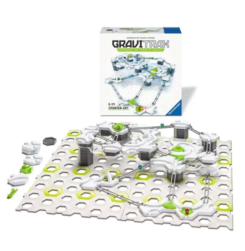 Ravensburger Gravitrax - Set De Iniciacion Blanco Gris ^ Circuitos Y Toboganes De Bolas