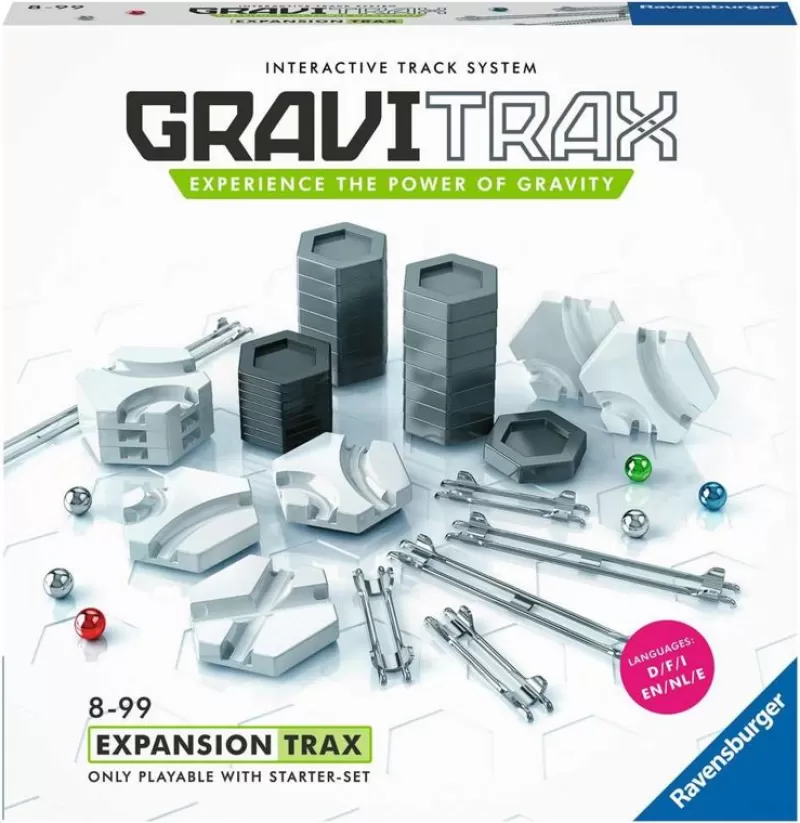 Ravensburger Gravitrax - Trax Expansion Blanco Gris ^ Circuitos Y Toboganes De Bolas