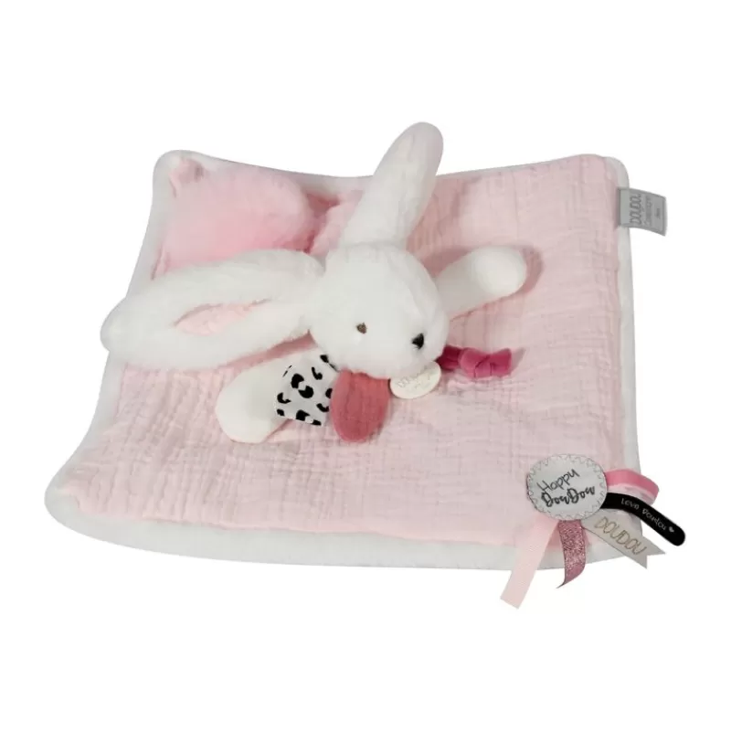 Doudou et Compagnie Happy Blush Doudou Pompon Rose - ^ Doudous