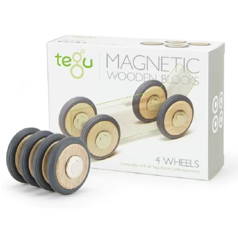 Tegu Juego De 4 Ruedas Magneticas De Madera - ^ Imanes, Libros Magnéticos Y Juegos Magnéticos