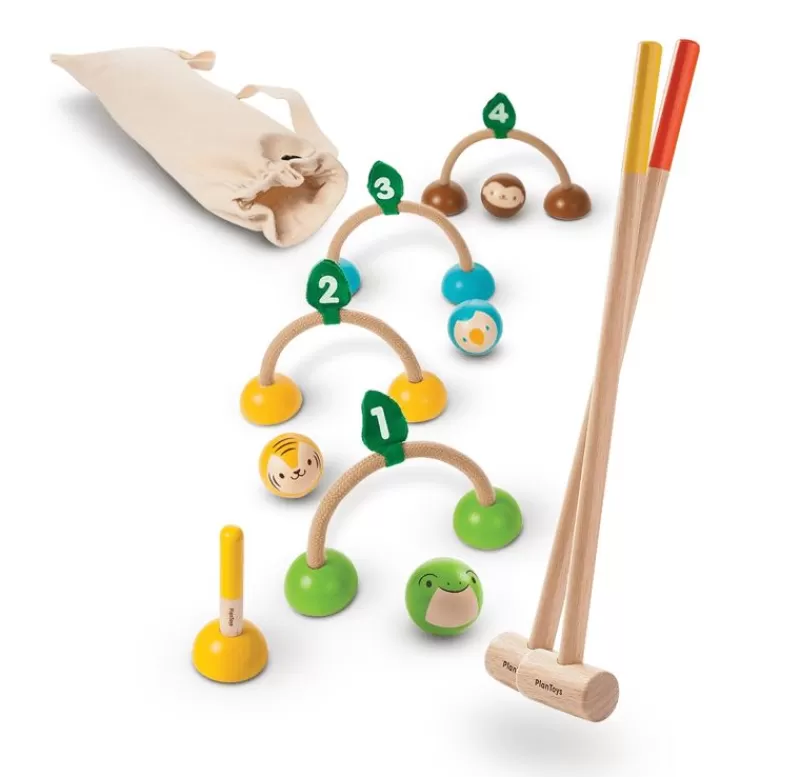 Plan Toys Juego De Croquet - ^ Bolos, Petanca Y Croquet