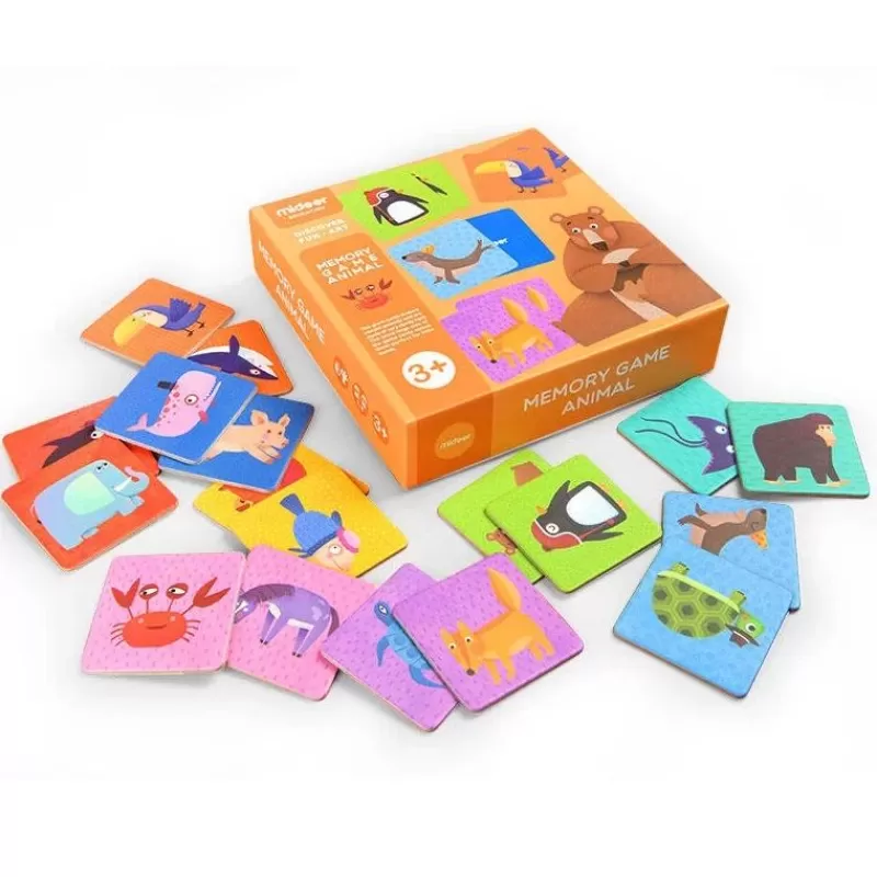 Mideer Juego De Memoria Animal - ^ Dominos, Loto Et Memory