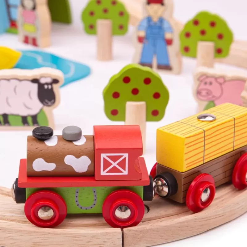 Bigjigs Toys Juego De Tren De Granja - ^ Rutas Del Tren Brio