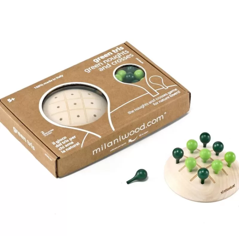 Milaniwood Juego De Tres En Raya Verde - ^ Juegos De Puzzle, Estrategia Y Logica