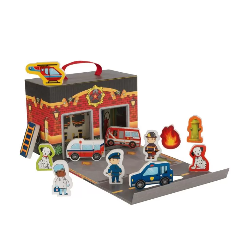 Kidkraft Kit De Juego - Estacion De Primeros Auxilios - ^ Los Bomberos, La Policía