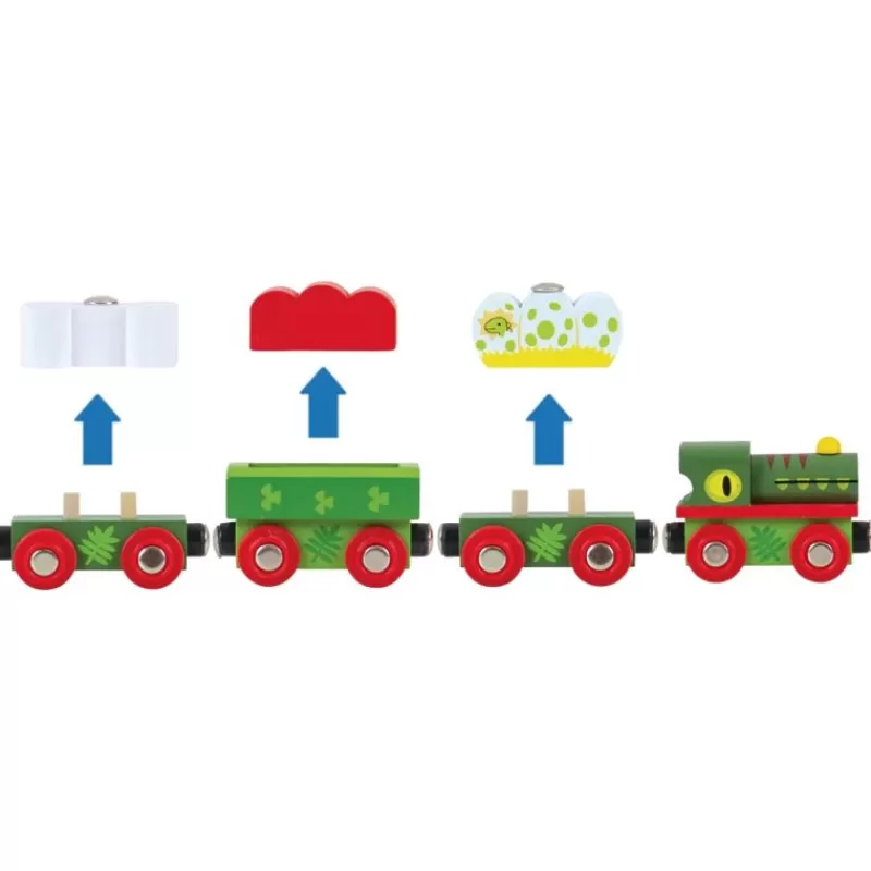 Bigjigs Toys Locomotora Y Vagones Dinosaurio - ^ Locomotoras, Vagones Y Trenes Brio