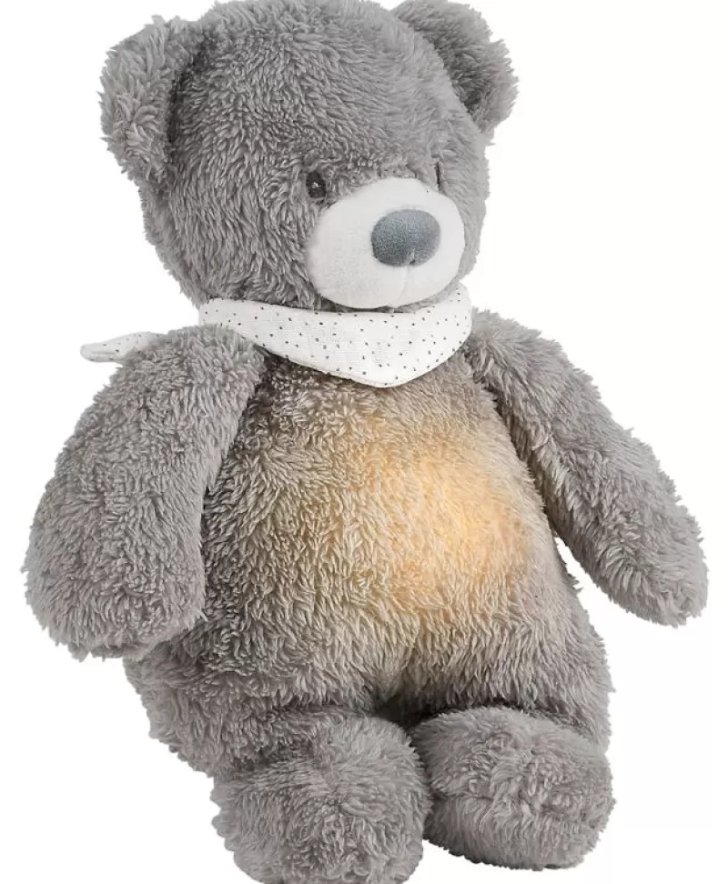 Nattou Luz De Noche De Peluche Oso Sleepy - Gris - ^ Linternas Y Lámparas De Noche