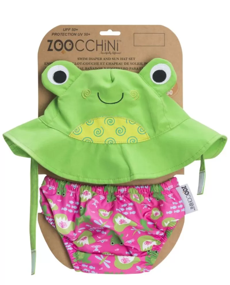 Zoocchini Maillot Y Gorra De Rana (12-24M) - ^ Barcos, Juguetes Para El Agua Y La Playa