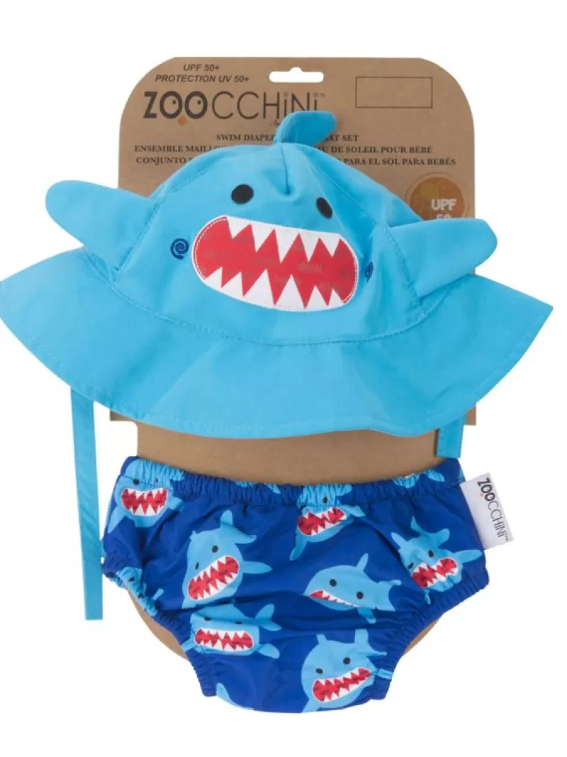 Zoocchini Maillot Y Gorra De Tiburon (3-6M) - ^ Barcos, Juguetes Para El Agua Y La Playa