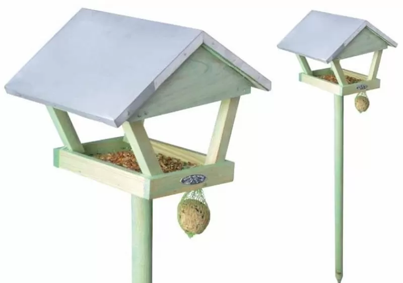 Esschert Design Mesa De Alimentacion En El Poste - ^ Cajas Nido Y Comederos Para Animales