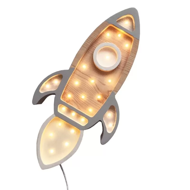 Little Lights Nightlight Rocket Gris Claro - ^ Linternas Y Lámparas De Noche