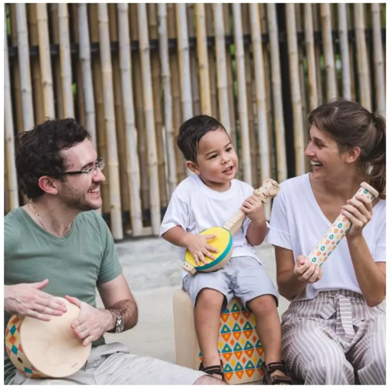 Plan Toys Palo De Lluvia Madera Y Tela - ^ Instrumentos Músicales