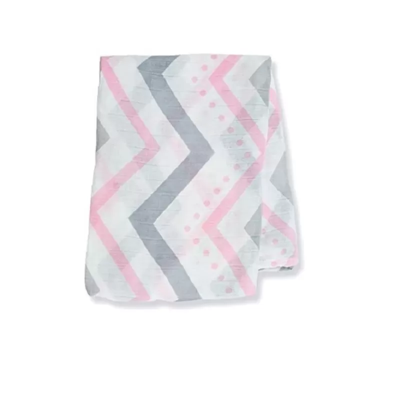 Lulujo Panal De Bambu - Rosa Chevron - ^ Mantas Y Pañales