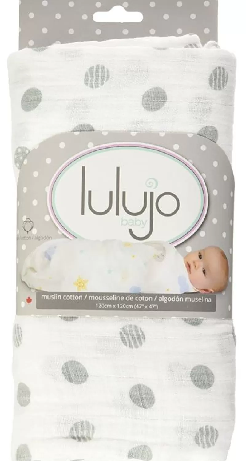 Lulujo Panal De Muselina - Pois Gris - ^ Mantas Y Pañales