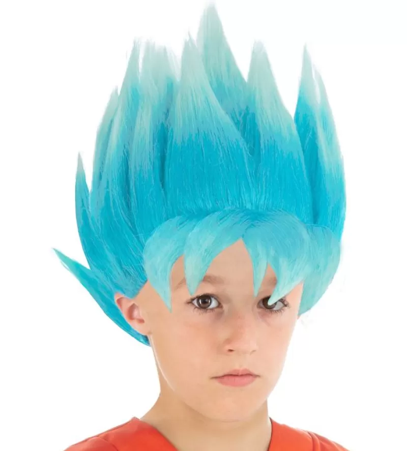 Chaks Peluca Azul De Goku Super Saiyan Para Nino - ^Nino Disfraces