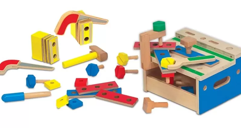 Melissa & Doug Pequeno Banco De Trabajo De Sobremesa - ^ Otros Juegos De Construcción