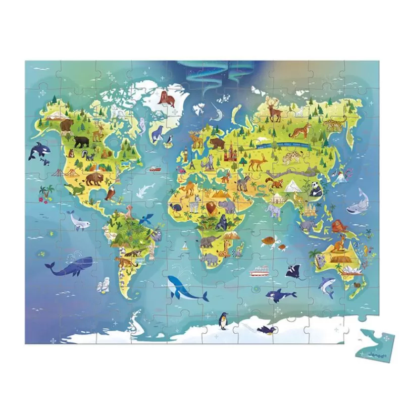 Janod Puzle Del Mundo 100 Piezas - ^ Puzzles De 100 A 200 Piezas