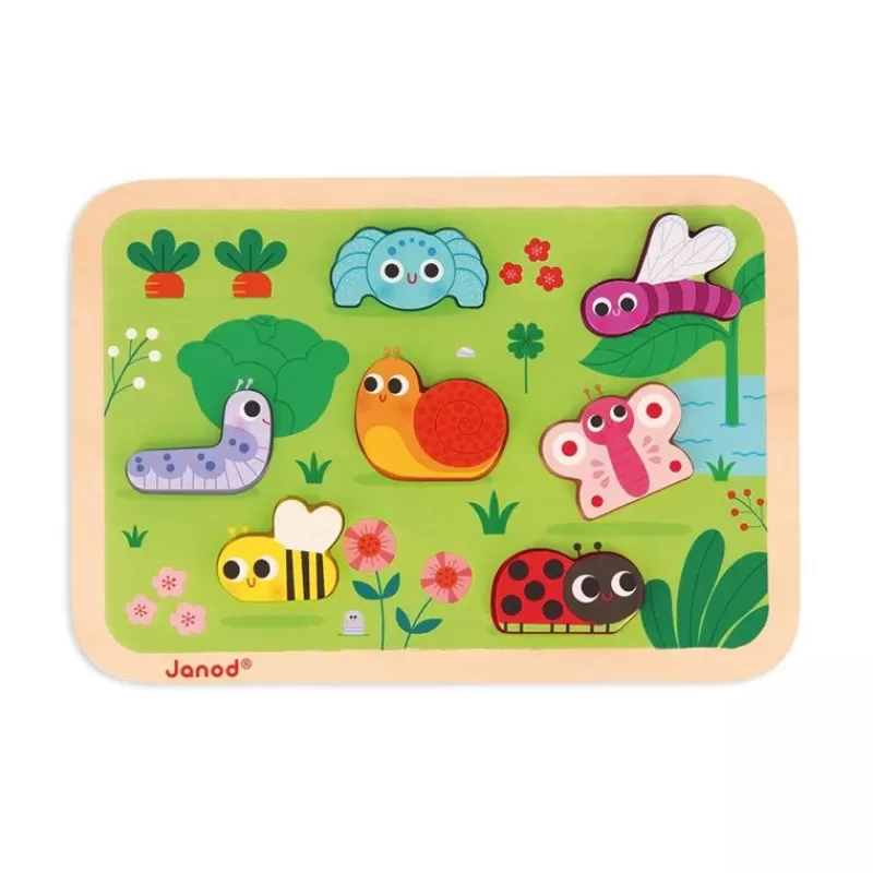 Janod Puzzle Chunky De Madera Jardín - ^ Puzzles Para Niños