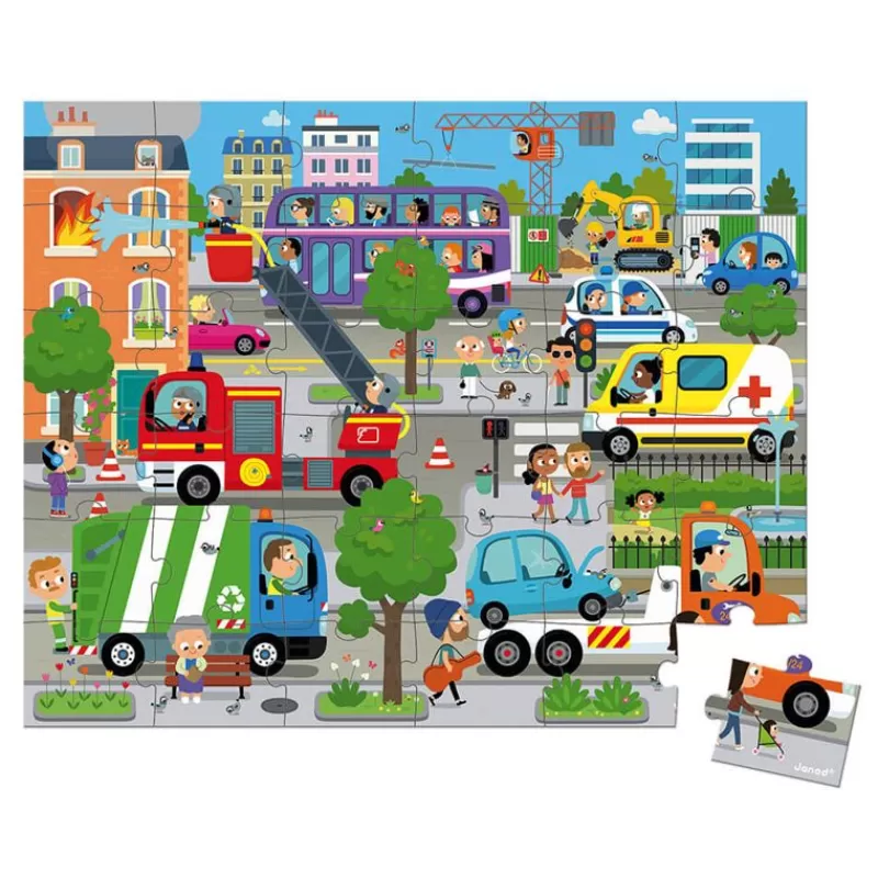 Janod Puzzle De 36 Piezas City - ^ Puzzles De 20 A 48 Piezas