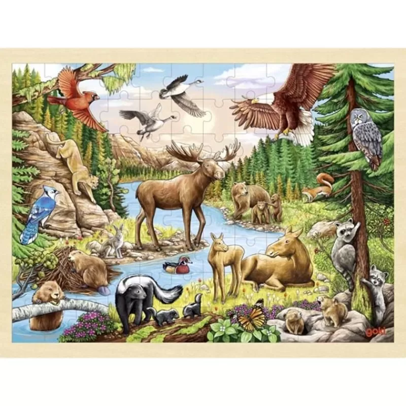 Goki Puzzle De Animales De America Del Norte - ^ Puzzles De 100 A 200 Piezas