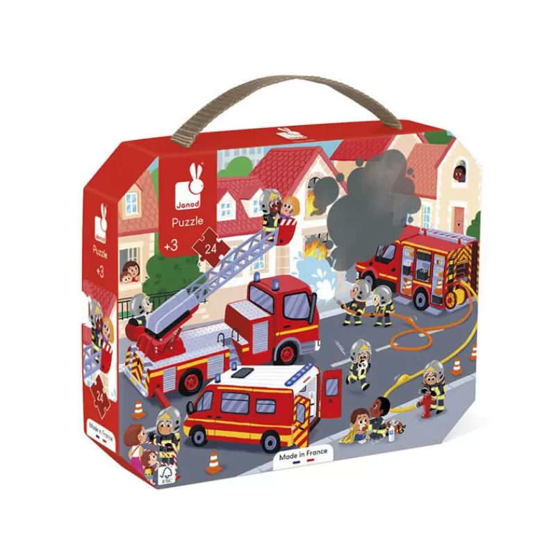 Janod Puzzle De Bomberos 24 Piezas - ^ Puzzles De 20 A 48 Piezas