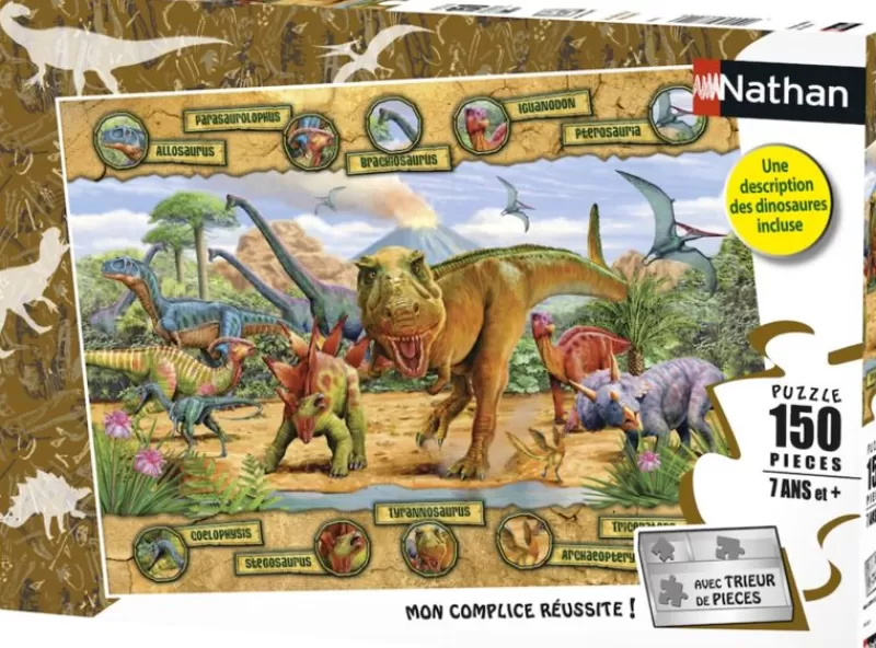 Nathan Puzzle De Especies De Dinosaurios 150 Piezas - ^ Puzzles De 100 A 200 Piezas