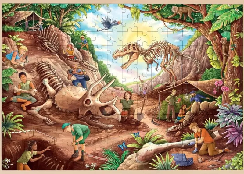 Goki Puzzle De Excavacion De Dinosaurios - ^ Puzzles De 100 A 200 Piezas