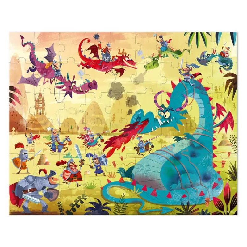 Janod Puzzle Dragones 54 Piezas - ^ Puzzles De 50 A 80 Piezas