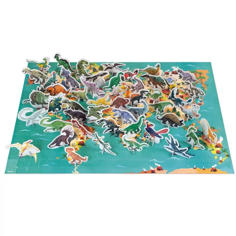 Janod Puzzle Educativo De 200 Piezas Dinosaurios - ^ Puzzles De 100 A 200 Piezas