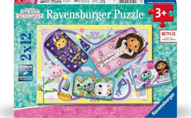 Ravensburger Puzzle Gabby'S Dollhouse 2X12 Pcs - ^ Rompecabezas De 12 Piezas