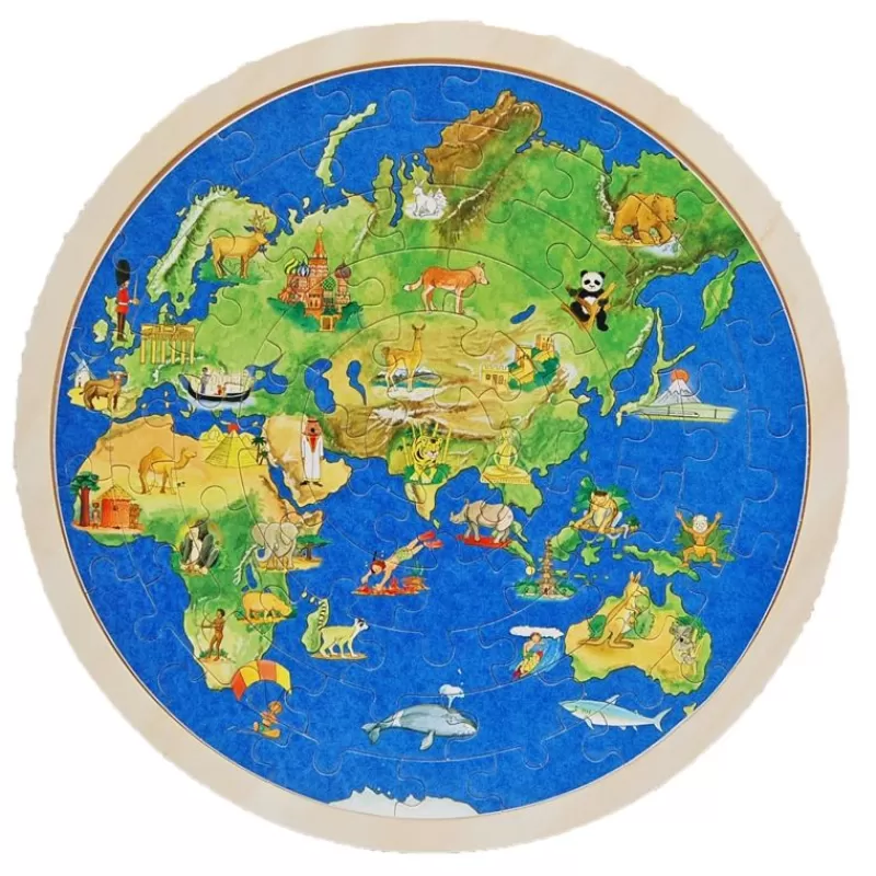 Goki Puzzle Globo Terrestre - ^ Puzzles De 50 A 80 Piezas