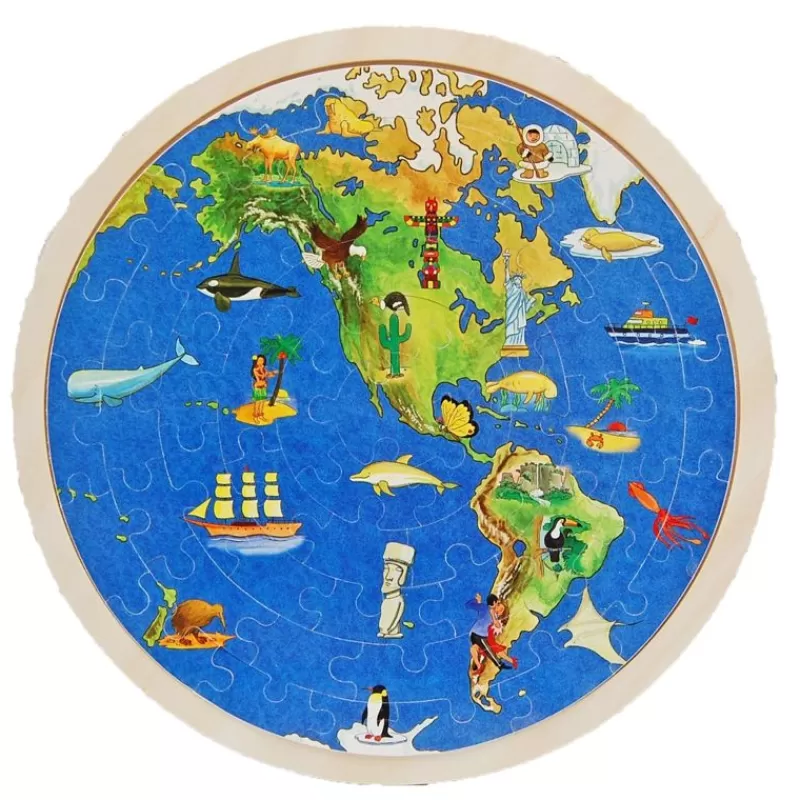 Goki Puzzle Globo Terrestre - ^ Puzzles De 50 A 80 Piezas