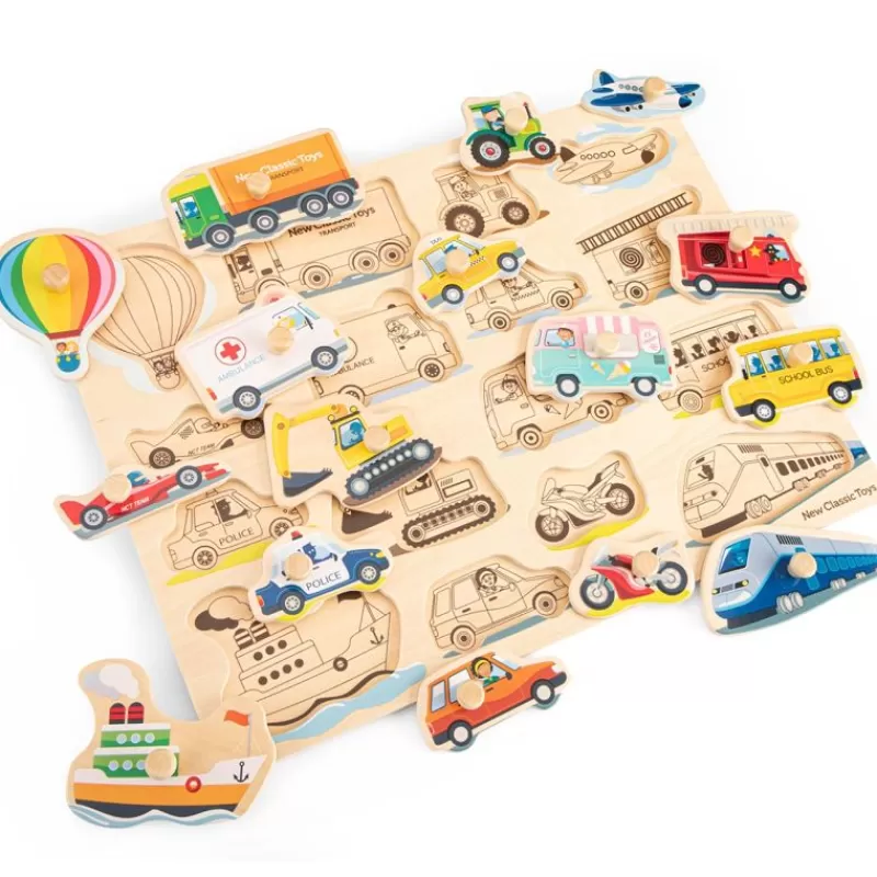 New Classic Toys Puzzle Grande Vehiculos 16 Piezas - ^ Puzzles Para Niños