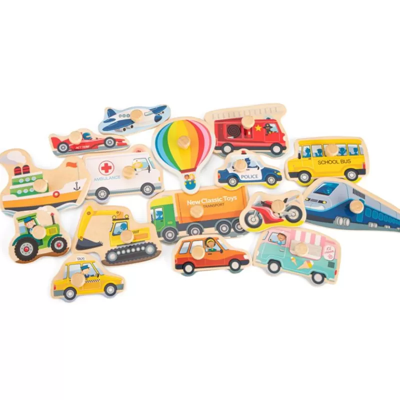 New Classic Toys Puzzle Grande Vehiculos 16 Piezas - ^ Puzzles Para Niños