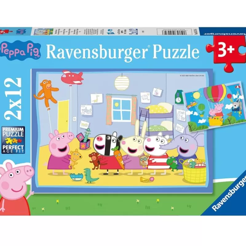 Ravensburger Puzzle Las Aventuras De Peppa Pig 2X12 Pcs - ^ Rompecabezas De 12 Piezas