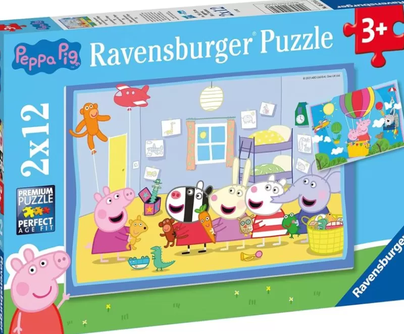 Ravensburger Puzzle Las Aventuras De Peppa Pig 2X12 Pcs - ^ Rompecabezas De 12 Piezas