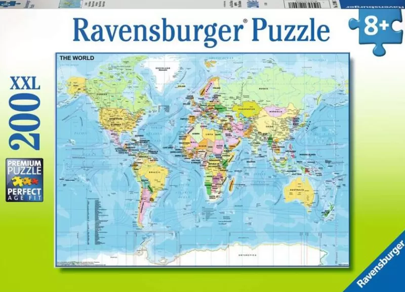 Ravensburger Puzzle Mapa Del Mundo 200 Piezas - ^ Puzzles De 100 A 200 Piezas