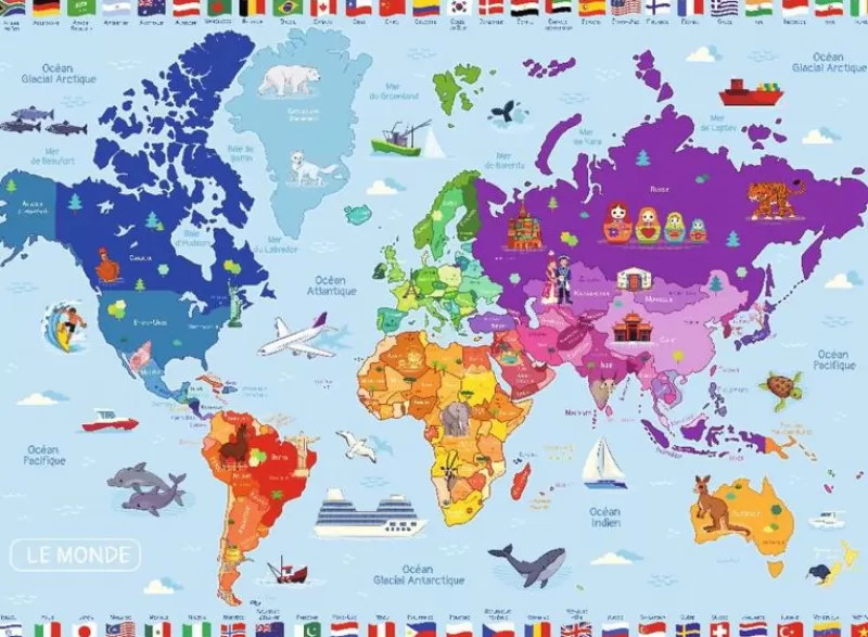 Nathan Puzzle Mapa Del Mundo 250 Piezas - ^ Puzzles De 250 Piezas Y Más