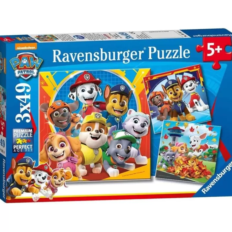 Ravensburger Puzzle Paw Patrol 3X49 Pcs - ^ Puzzles De 20 A 48 Piezas