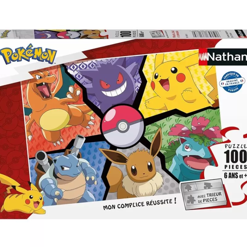 Nathan Puzzle Pikachu, Evoli Y Compania 100 Piezas - ^ Puzzles De 100 A 200 Piezas