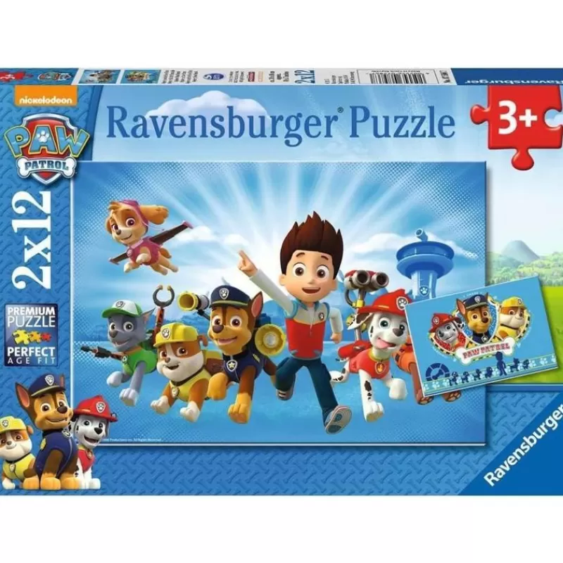 Ravensburger Puzzle Ryder And Paw Patrol 2X12 Pcs - ^ Rompecabezas De 12 Piezas