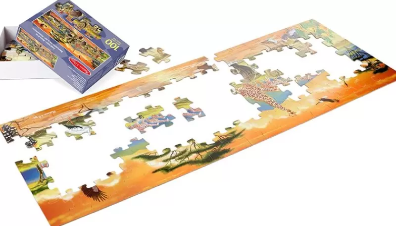 Melissa & Doug Puzzle Safari Gigante - 100 Piezas - ^ Puzzles De 100 A 200 Piezas