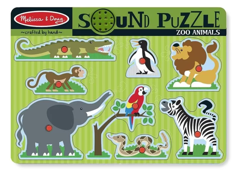 Melissa & Doug Puzzle Sonoro - Animales Del Zoo - ^ Puzzles Para Niños