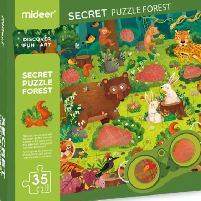 Mideer Rompecabezas Del Detective Del Bosque - ^ Puzzles De 20 A 48 Piezas