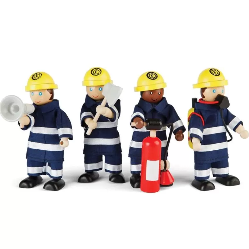 Bigjigs Toys Set Muñecos Bomberos - ^ Los Bomberos, La Policía