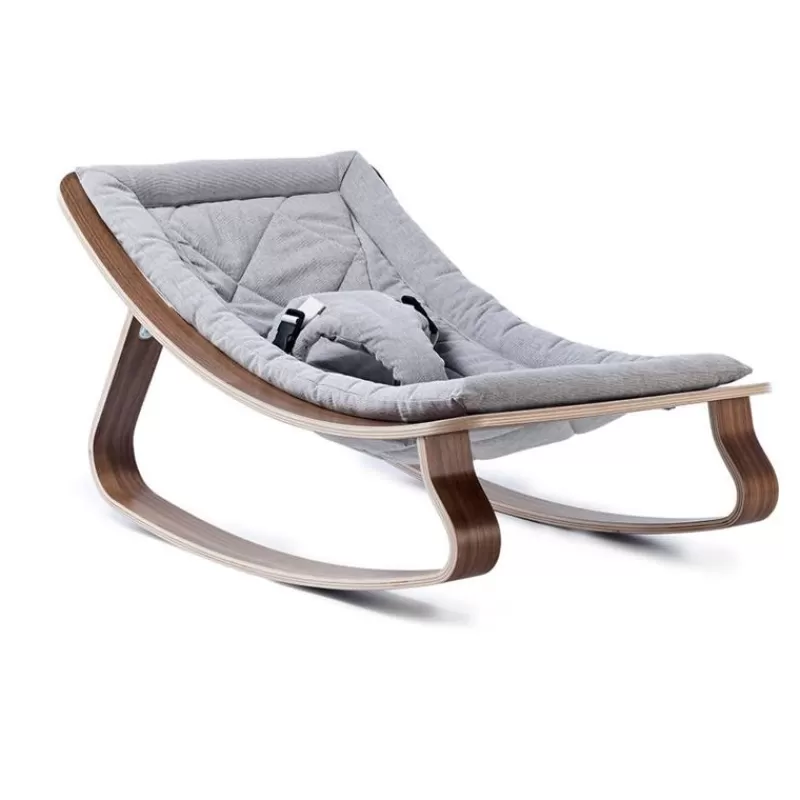 Charlie Crane Silla De Bebe Levo En Nogal - Gris - ^ Mobiliario De Guarderia