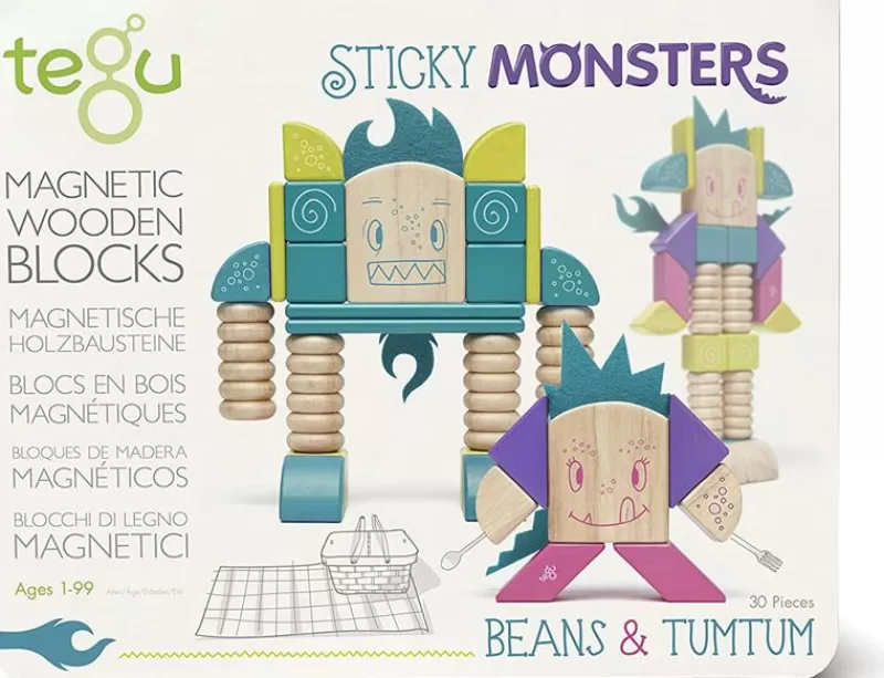 Tegu Sticky Monsters Frijoles Y Tumtum - ^ Imanes, Libros Magnéticos Y Juegos Magnéticos