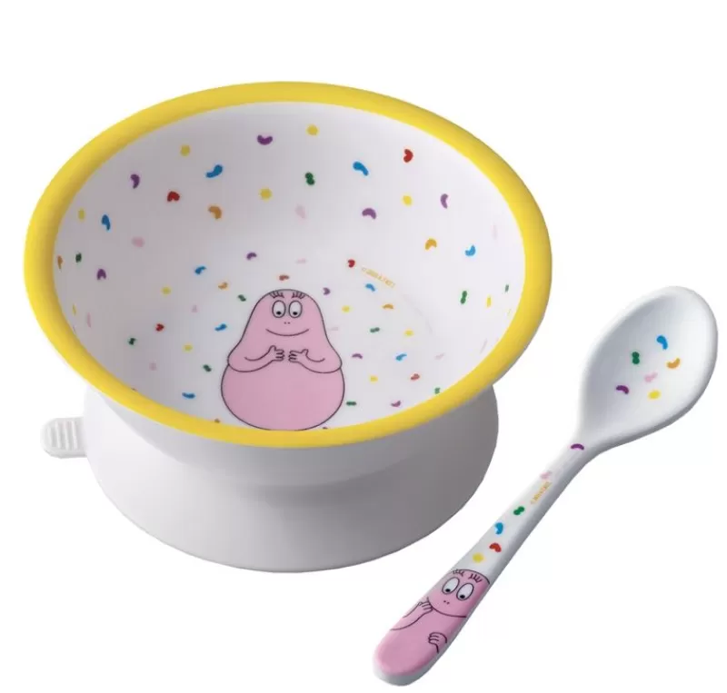 Petit Jour Tazon De Succion Con Cuchara Barbapapa - ^ Una Mesa