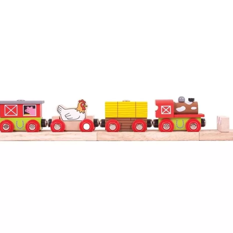 Bigjigs Toys Tren De Madera Granja - ^ Locomotoras, Vagones Y Trenes Brio