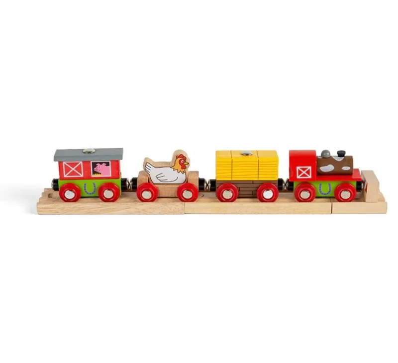 Bigjigs Toys Tren De Madera Granja - ^ Locomotoras, Vagones Y Trenes Brio